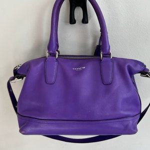Coach Legacy Molly leather satchel purse purple